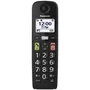 Panasonic Teléfono Inalámbrico Digital Pack DUO KX-TGU112EXB Negro con Botones Grandes y Volumen Mejorado